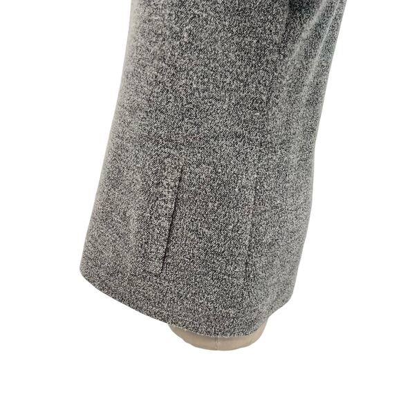 Lela Rose Boucle Short Sleeve Top Blouse Zip Back Wool Blend Gray Size 6 - Picture 6 of 12